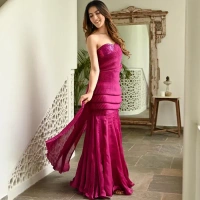 LAVANYA THE LABEL Pink Pleated Saree