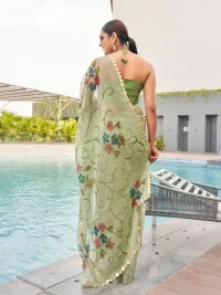 	 Tikhi Imli Floral Chiffon Saree (Onesize