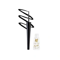 MYGlamm MyGlamm LIT Glossy Liquid Eyeliner - Black Party (Midnight Black Shade) | Up to 24hr Water-proof & Smudge-proof (3.5ml)