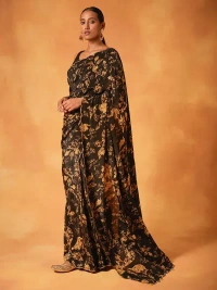 SAUNDH Nargis Saree - Black