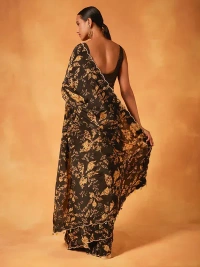 SAUNDH Nargis Saree - Black