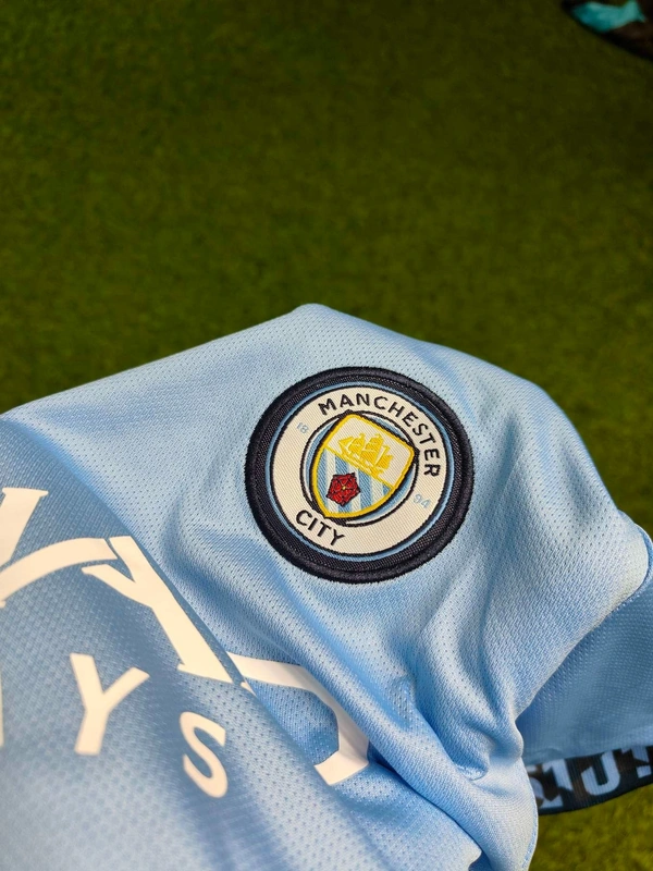 Kids Manchester City Home Jersey Set - 16-18