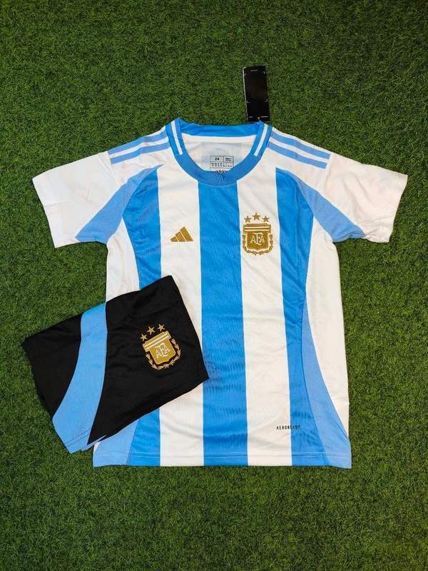 Kids Argentina Copa Home Jersey Set - 24-26