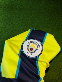 Manchester City 3rd Kit Green Colour Jersey Set - S