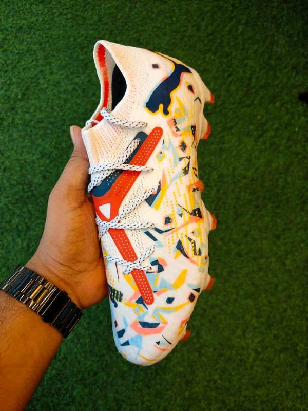 Puma Future White With Multi Colour Mix  - 6.5