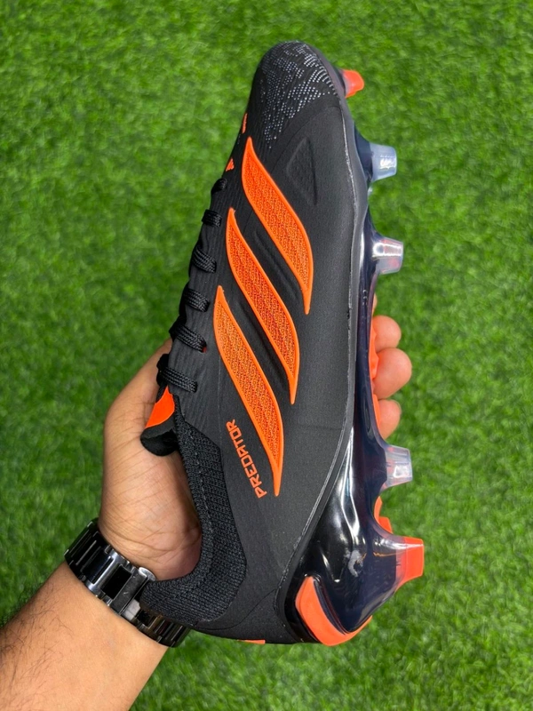 Predator Elite Black Orange Colour Low-top FG With Lace - 6