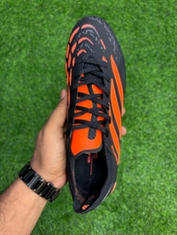 Predator Elite Black Orange Colour Low-top FG With Lace - 7.5