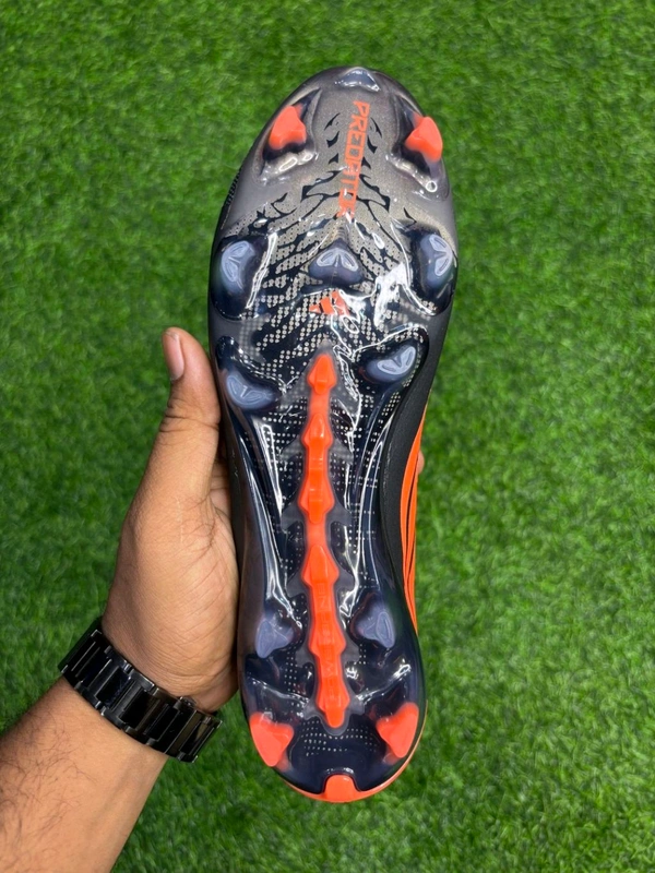Predator Elite Black Orange Colour Low-top FG With Lace - 9.5