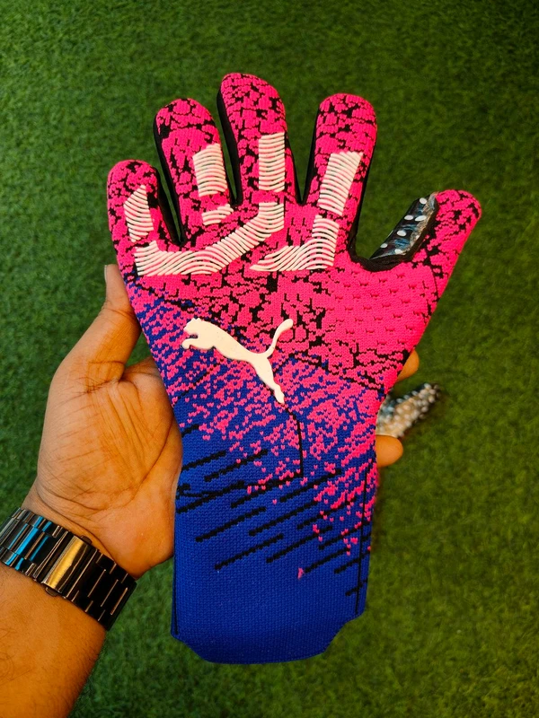 Match Gloves Pink And Blue Colour - 8