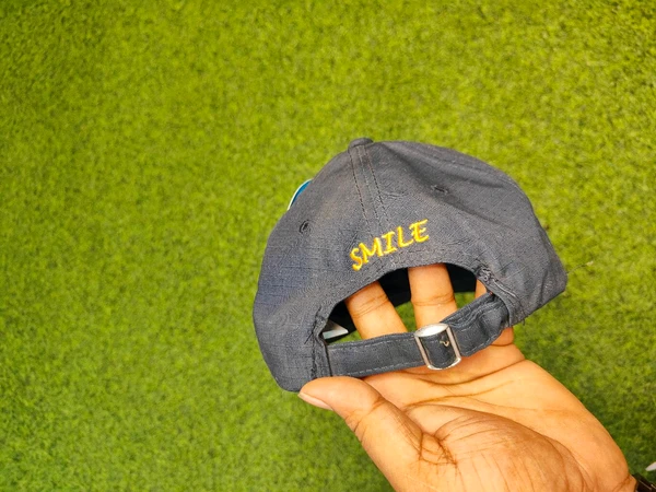 Navy Blue Colour Smile Cap