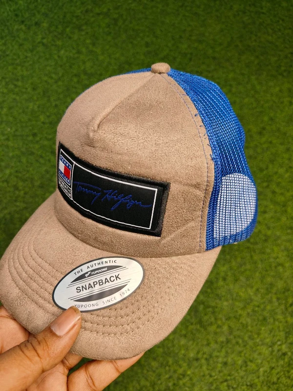 Brown And Blue Colour Cap