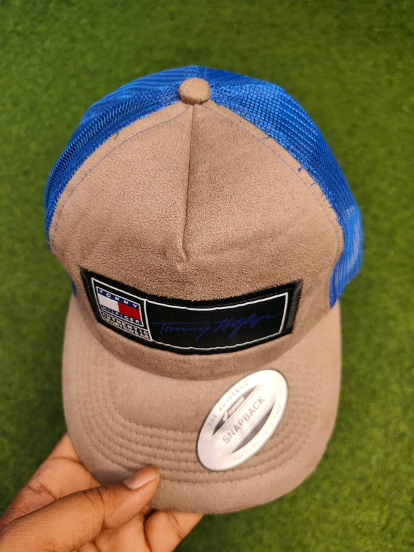 Brown And Blue Colour Cap