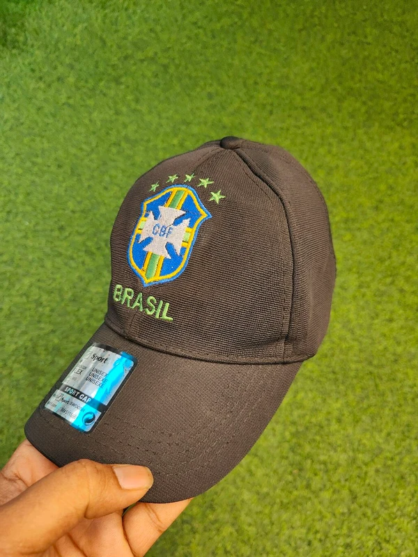 Brazil Black Colour Cap