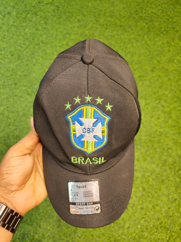 Brazil Black Colour Cap