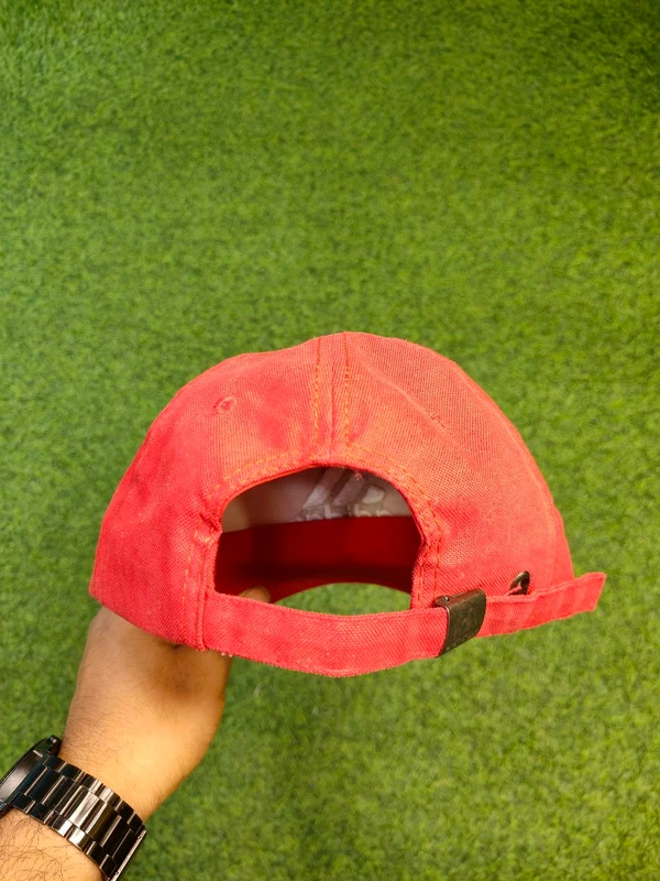 Red Colour Adidas Logo Cap