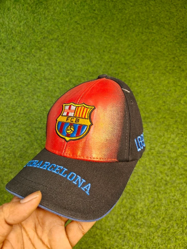 Barcelona Red And Black Colour Cap