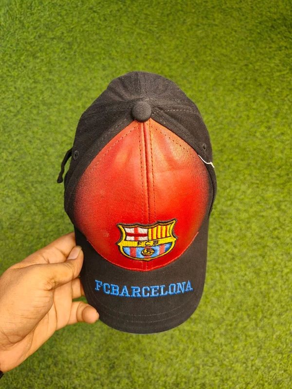 Barcelona Red And Black Colour Cap