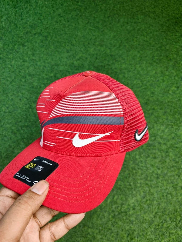 Red Colour Nike Logo Cap