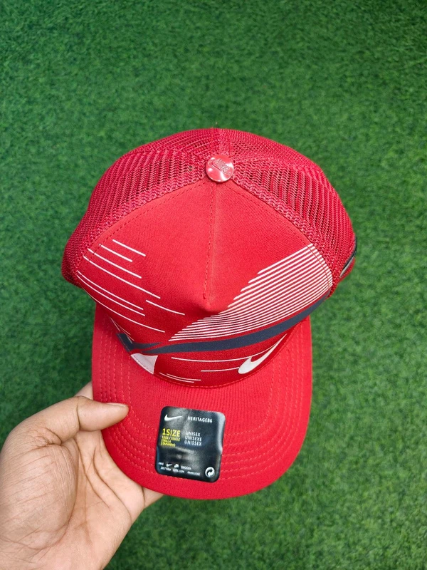 Red Colour Nike Logo Cap