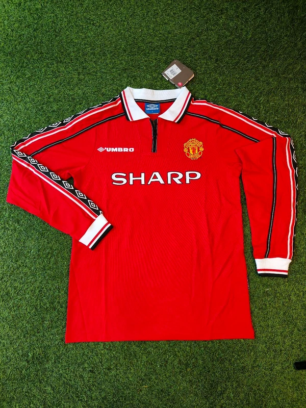 Retro Manchester United 1998-99 Home Full Sleeve - S