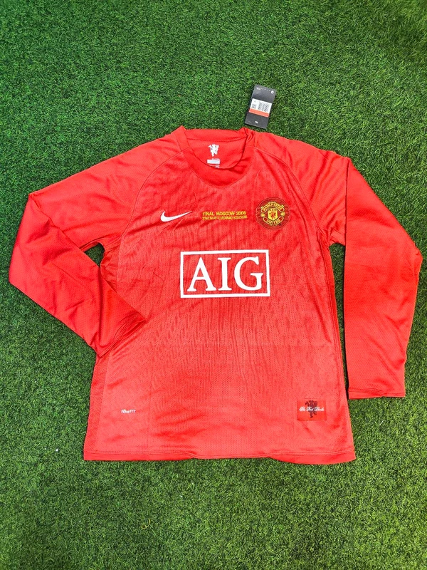 Retro Manchester United 2008 Home Full Sleeve Jersey - S