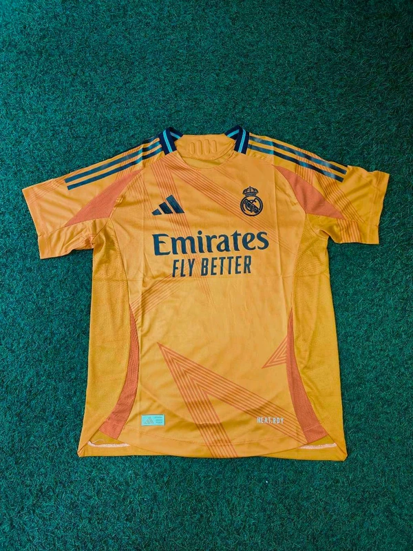 Real Madrid Player Edition Orange Colour Jersey - S