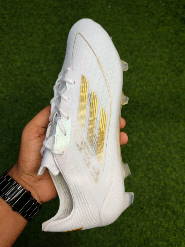 F50 White And Gold FG Boot With Lace  - 6.5