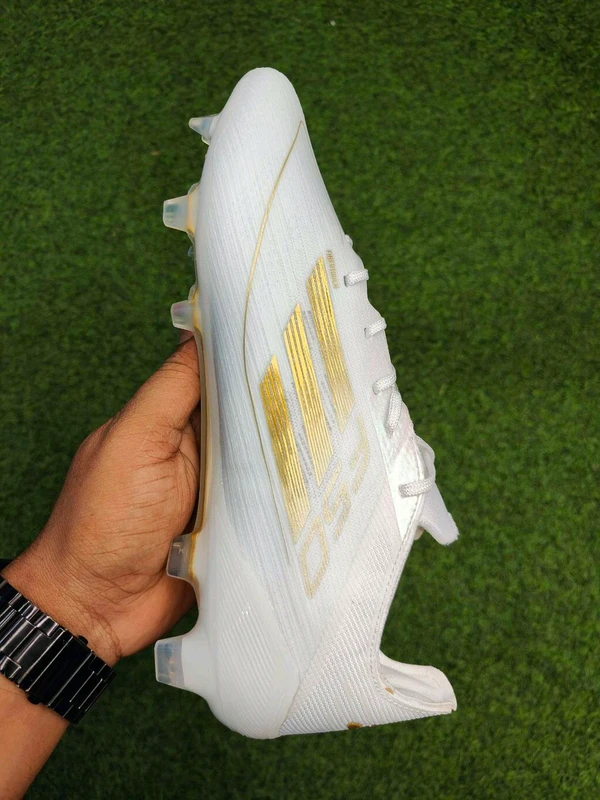 F50 White And Gold FG Boot With Lace  - 6.5