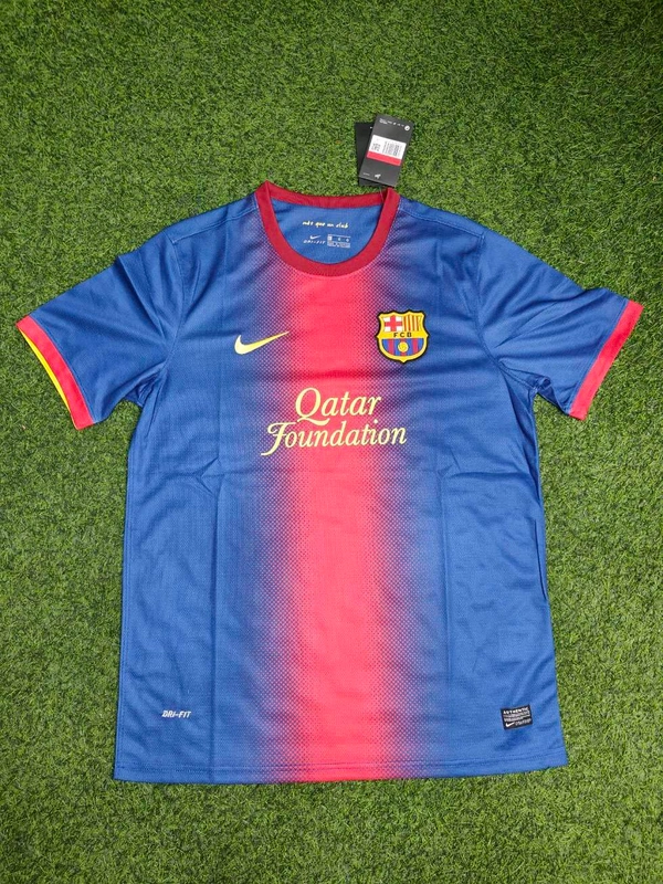 Retro Barcelona 2012-13 Home Half Sleeve  - L