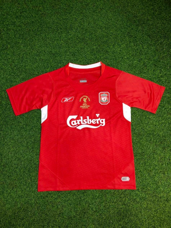 Retro Liverpool 2005 Home Half Sleeve  - L