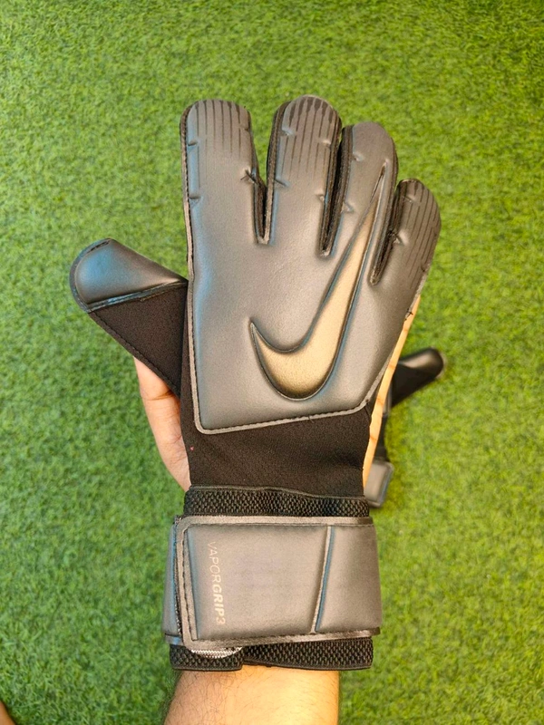 Gk Grip 3 Black Colour Match Gloves  - 9