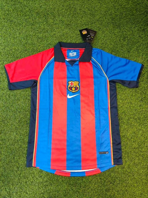 Retro Barcelona Home 2001-02 Half Sleeve  - XL