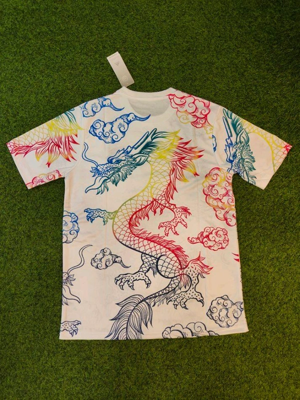 Madrid White Rainbow Dragon Jersey With Short - M