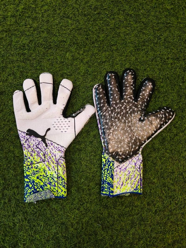 Future White And Green Colour Combination Gloves  - 9