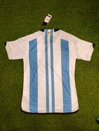 Argentina 2022 World Cup Home Jersey Player Edition 3 Star - L