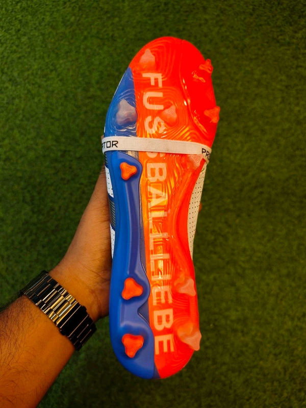 Predator Foldover Elite White And Blue Colour Mix - 7.5