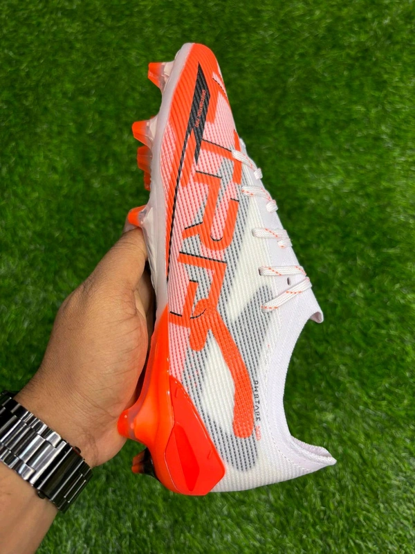 Ultra Ultimate White And Orange FG With Lace  - 6.5