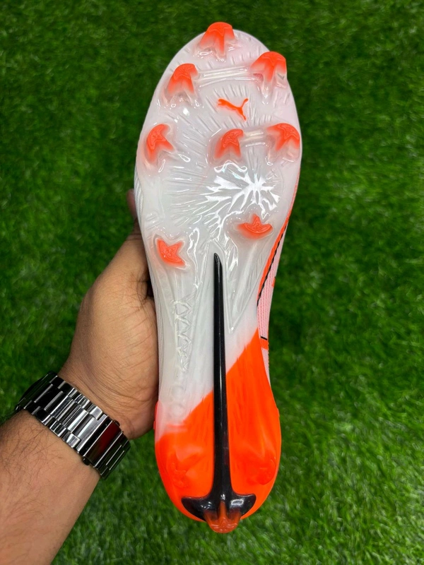 Ultra Ultimate White And Orange FG With Lace  - 6.5