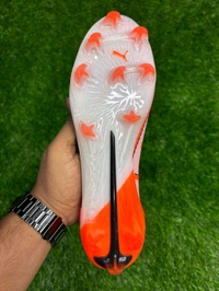 Ultra Ultimate White And Orange FG With Lace  - 7.5