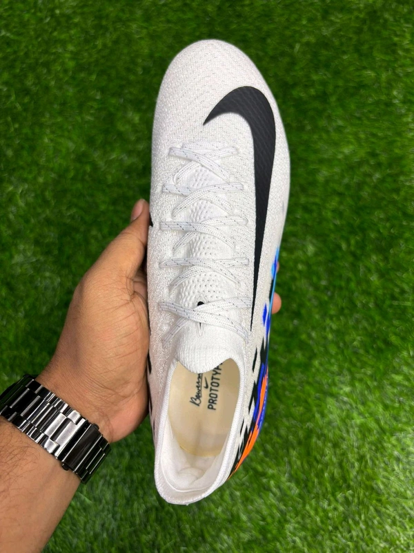 Mercurial Vapor 16 Elite White Blue With Lace FG - 6