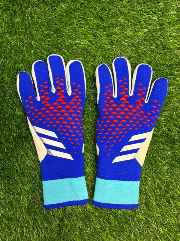 Predator White And Blue GK Gloves  - 9