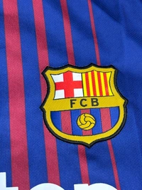 Retro FC Barcelona 17/18 Home Half Sleeve Jersey  - L