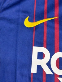 Retro FC Barcelona 17/18 Home Half Sleeve Jersey  - L