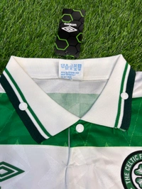 Retro Celtic Home 1989-90 Half Sleeve  - L