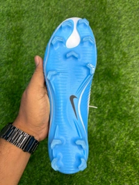 Mercurial Superfly 5 White Sky-blue FG High Top  - 6