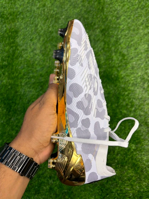 Predator Grey And Gold Colour FG With Lace  - 8