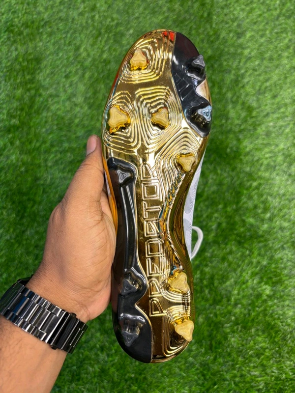 Predator Grey And Gold Colour FG With Lace  - 8