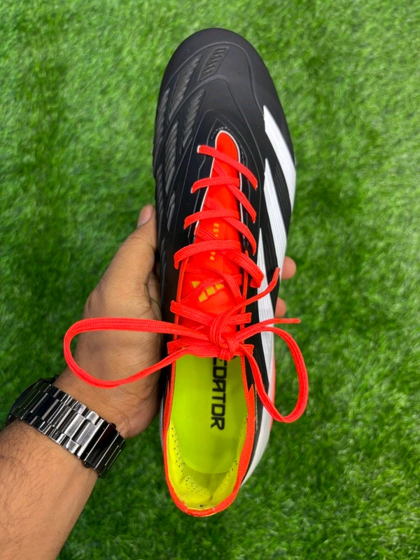 Predator Red And Black Colour FG With Lace  - 7.5