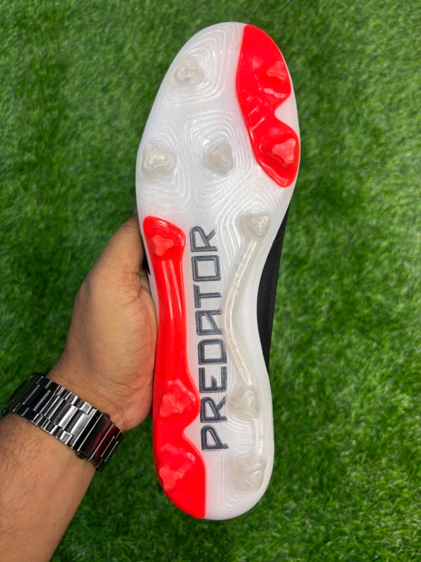 Predator Red And Black Colour FG With Lace  - 7.5