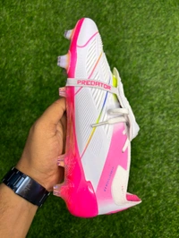 Predator Elite Foldover Grey And Pink Colour FG With Lace - 7.5